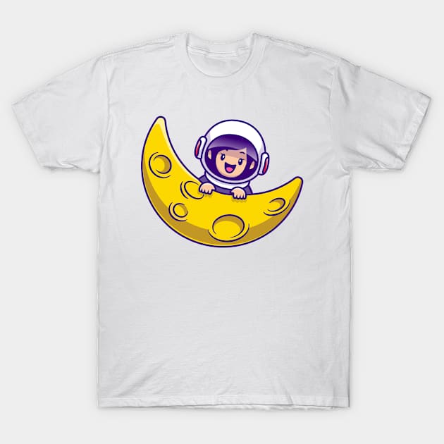 Moon Girl Landing, Girl Astronaut, Space Girl Aesthetic, Space Flight T-Shirt by ShirtyArt